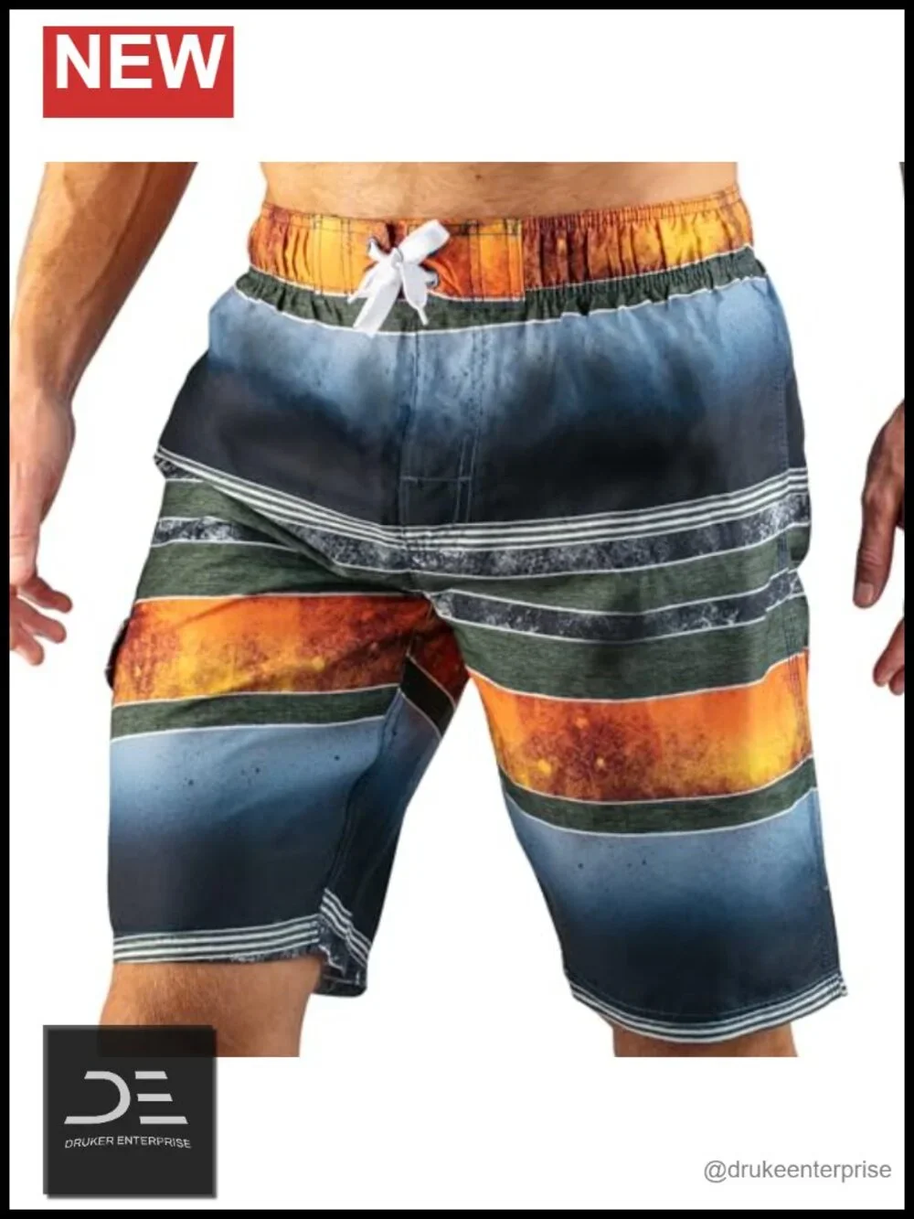UPF 50+ Quick Dry Microfiber Swim Trunks with Pockets